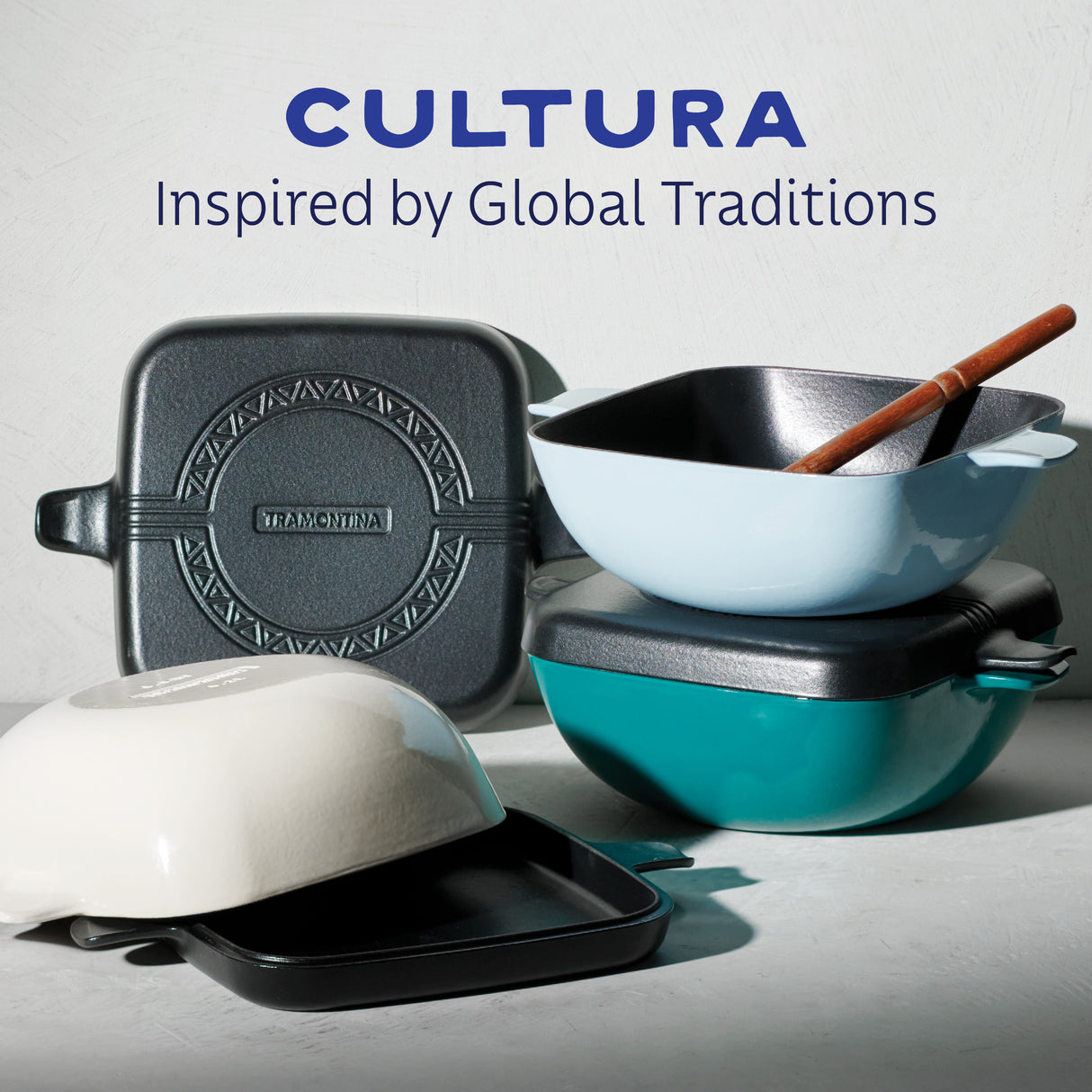 Cultura 6.5 Quart Enameled Cast Iron Multi-Cooker with Reversible Lid