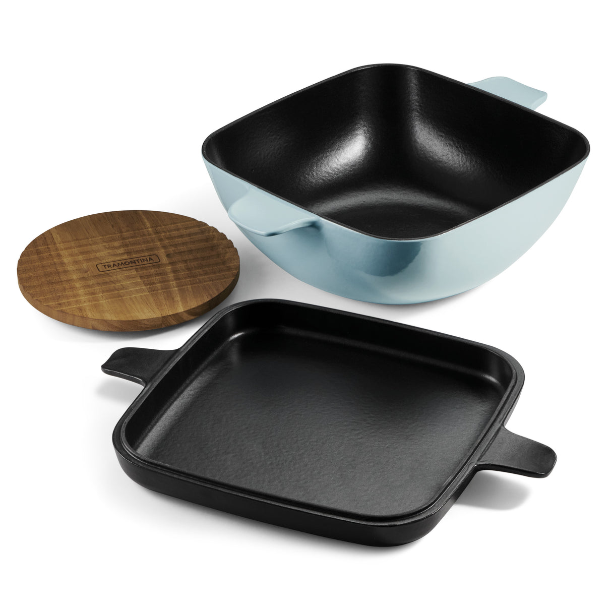 Cultura 6.5 Quart Enameled Cast Iron Multi-Cooker with Reversible Lid