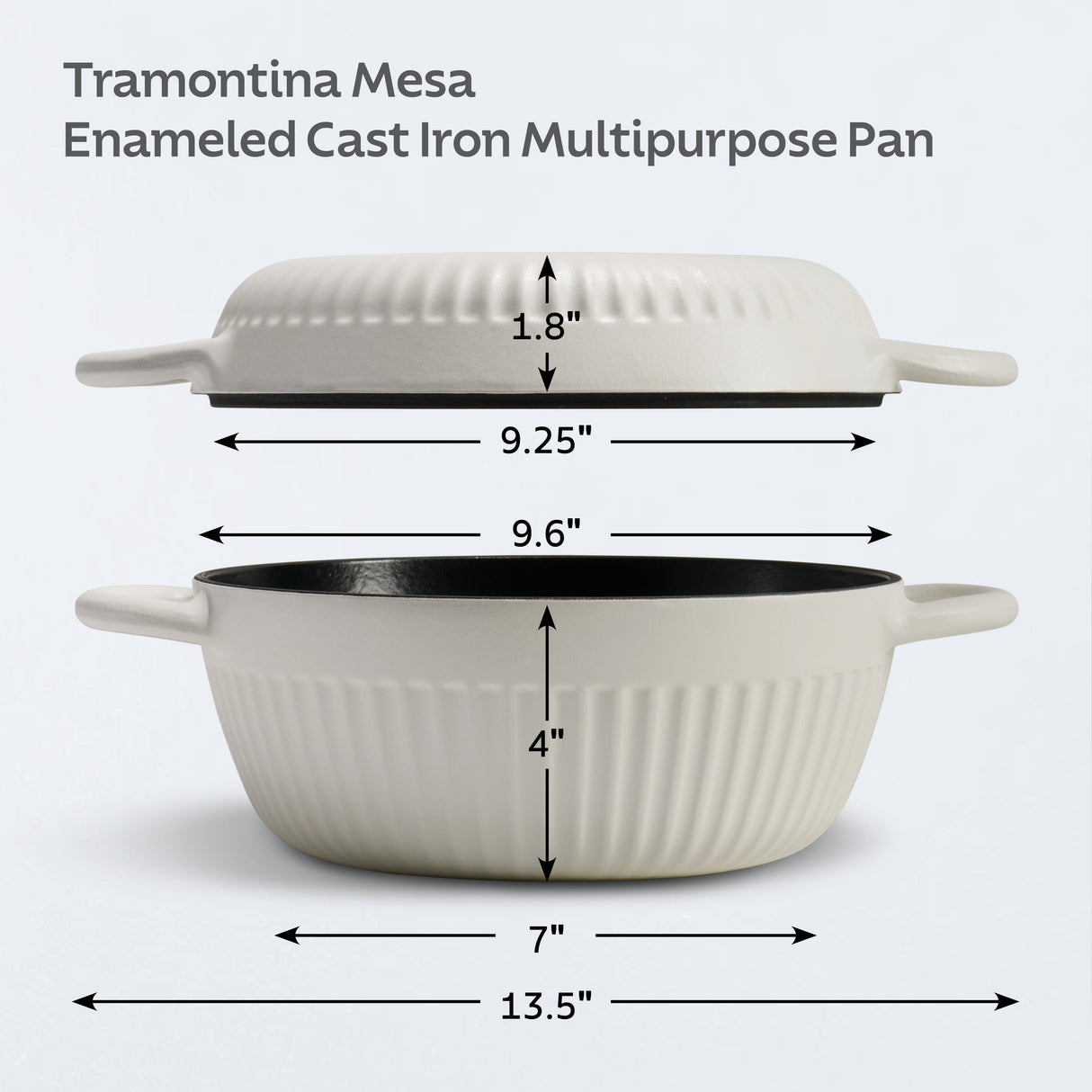 Mesa 2-Piece Enameled Cast Iron Multipurpose Bread Oven