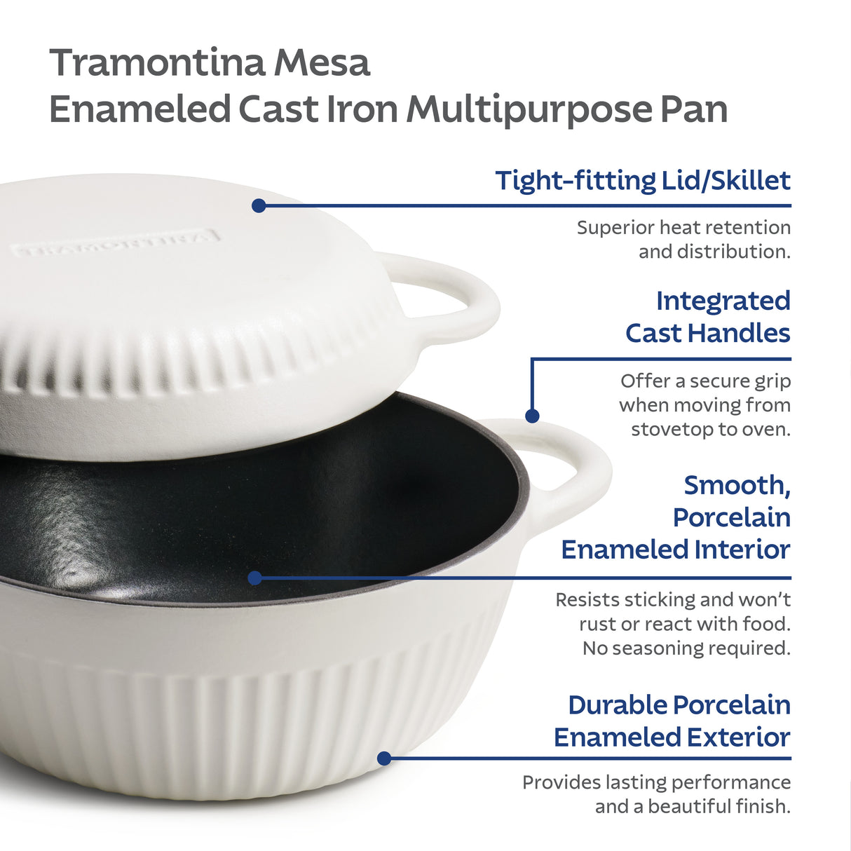 Mesa 2-Piece Enameled Cast Iron Multipurpose Bread Oven