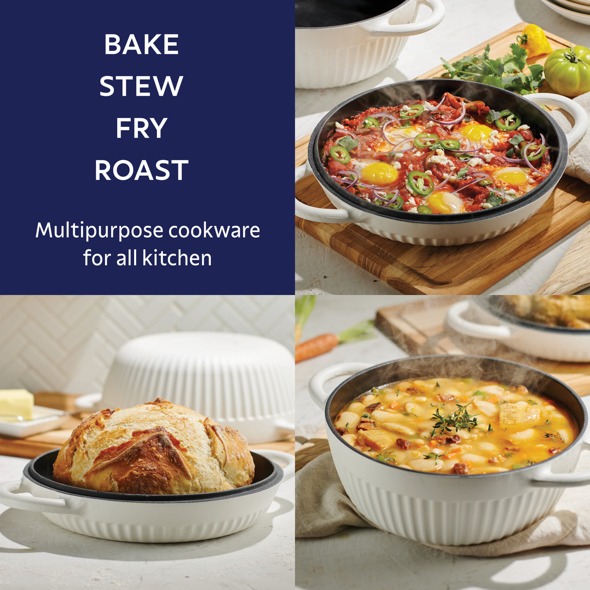 Mesa 2-Piece Enameled Cast Iron Multipurpose Bread Oven