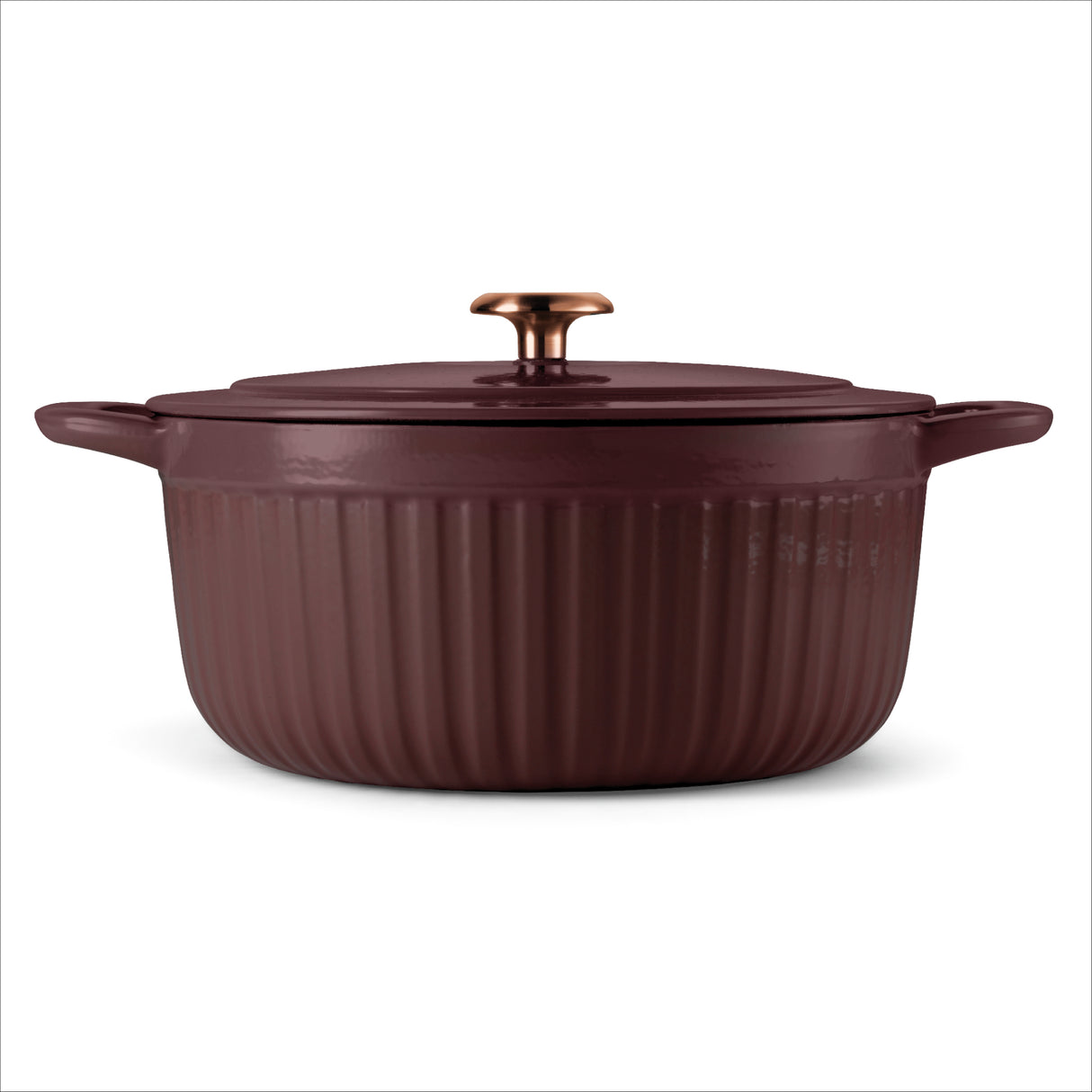 7 Quart Fluted Enameled Cast Iron Dutch Oven