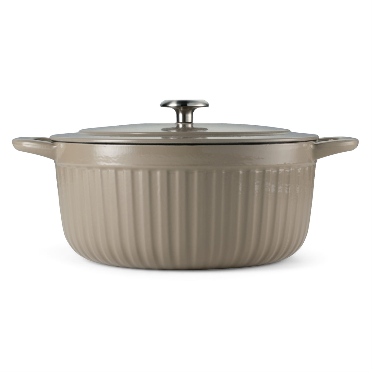 7 Quart Fluted Enameled Cast Iron Dutch Oven