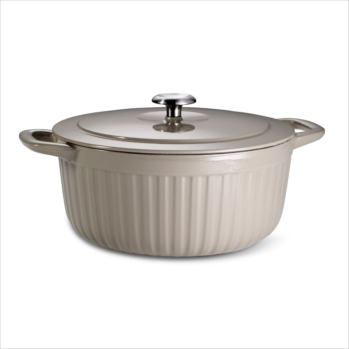 7 Quart Fluted Enameled Cast Iron Dutch Oven