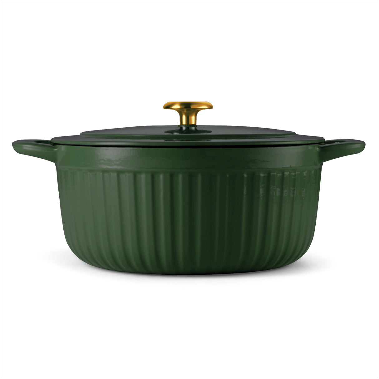 7 Quart Fluted Enameled Cast Iron Dutch Oven