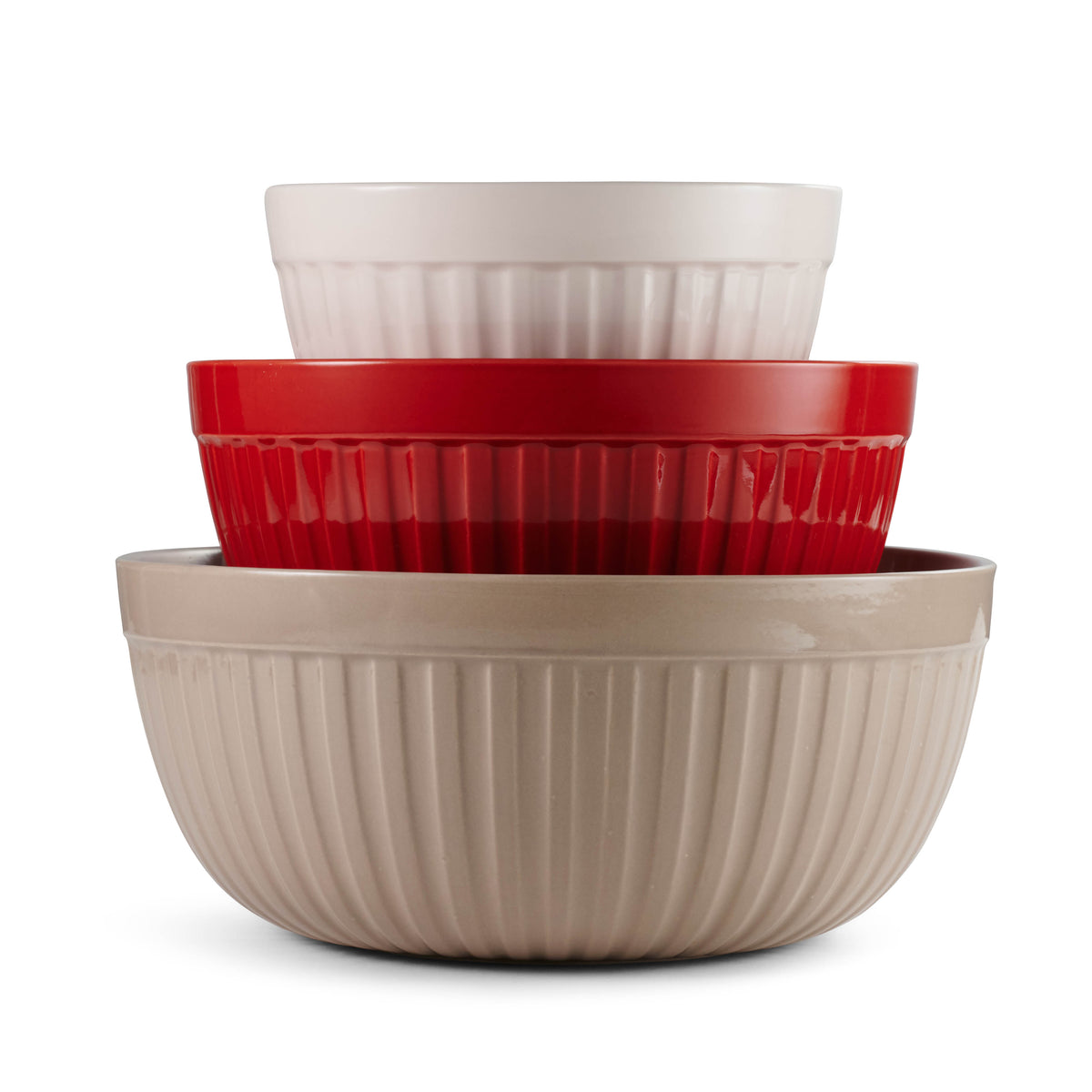 3-Piece Stoneware Mixing Bowl Set