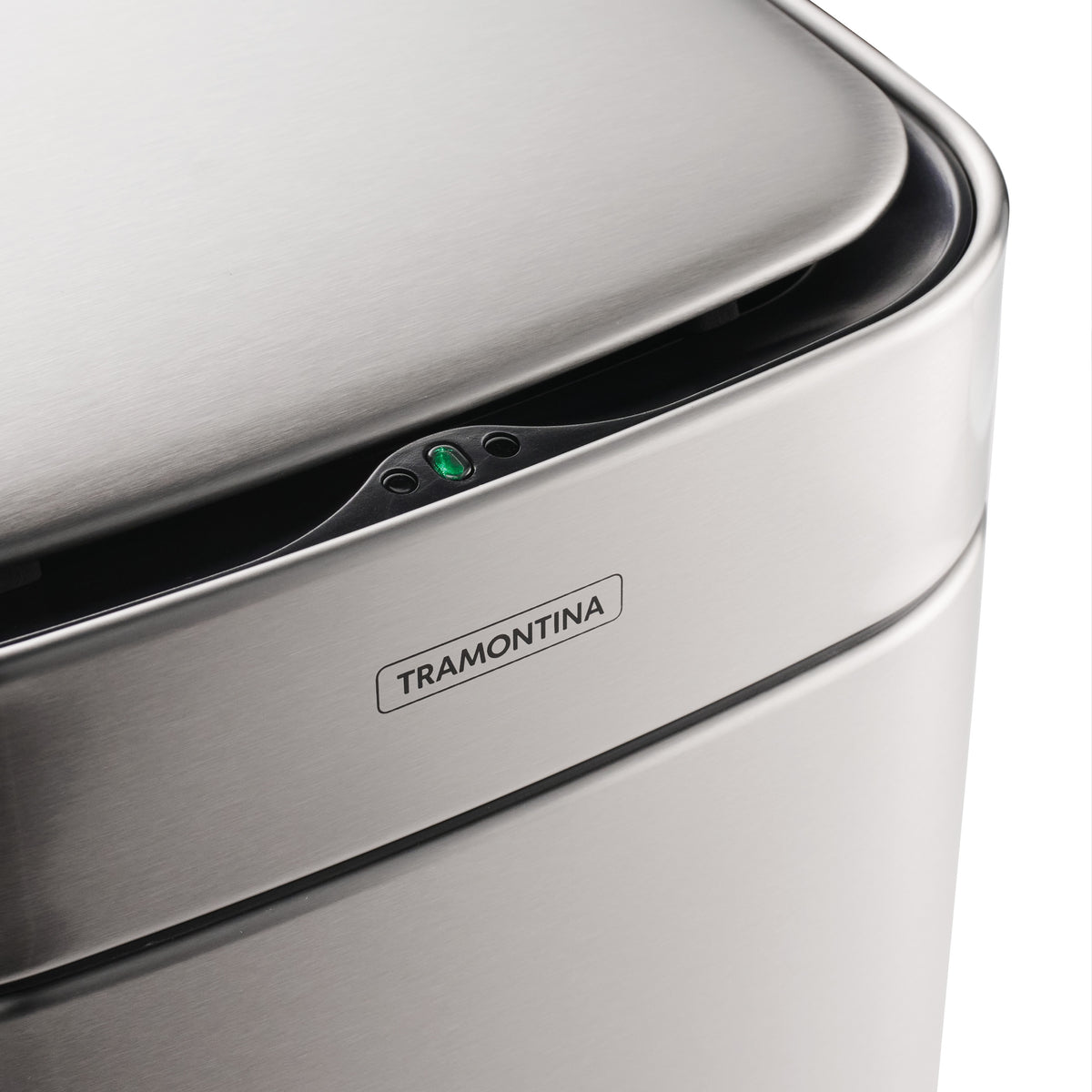 3.17 Gallon Stainless Steel Square Sensor Bin with SS Capped Lid