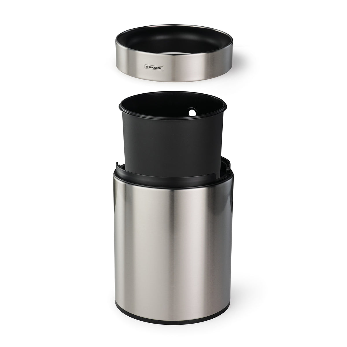 2.38 Gallon Stainless Steel Round Open Top Bin