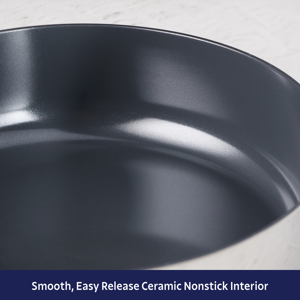 Utsava Tri-Ply Clad 2.9 Qt Covered Deep Sauté Pan with Ceramic Interior