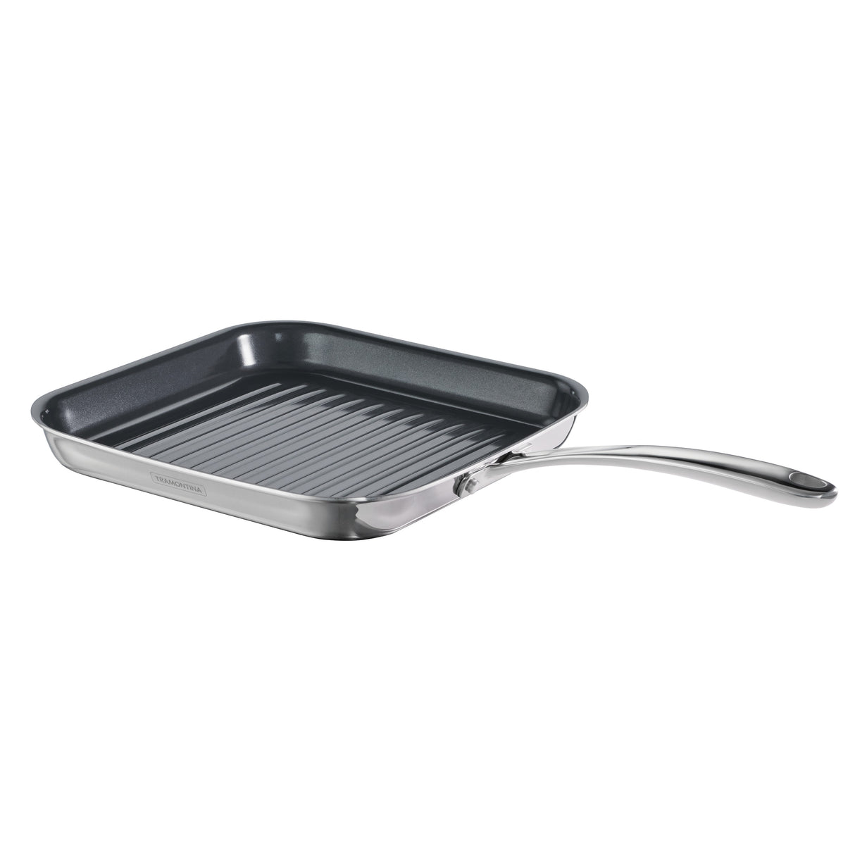 Utsava Tri-Ply Clad 10-Inch Grill Pan with Ceramic Interior