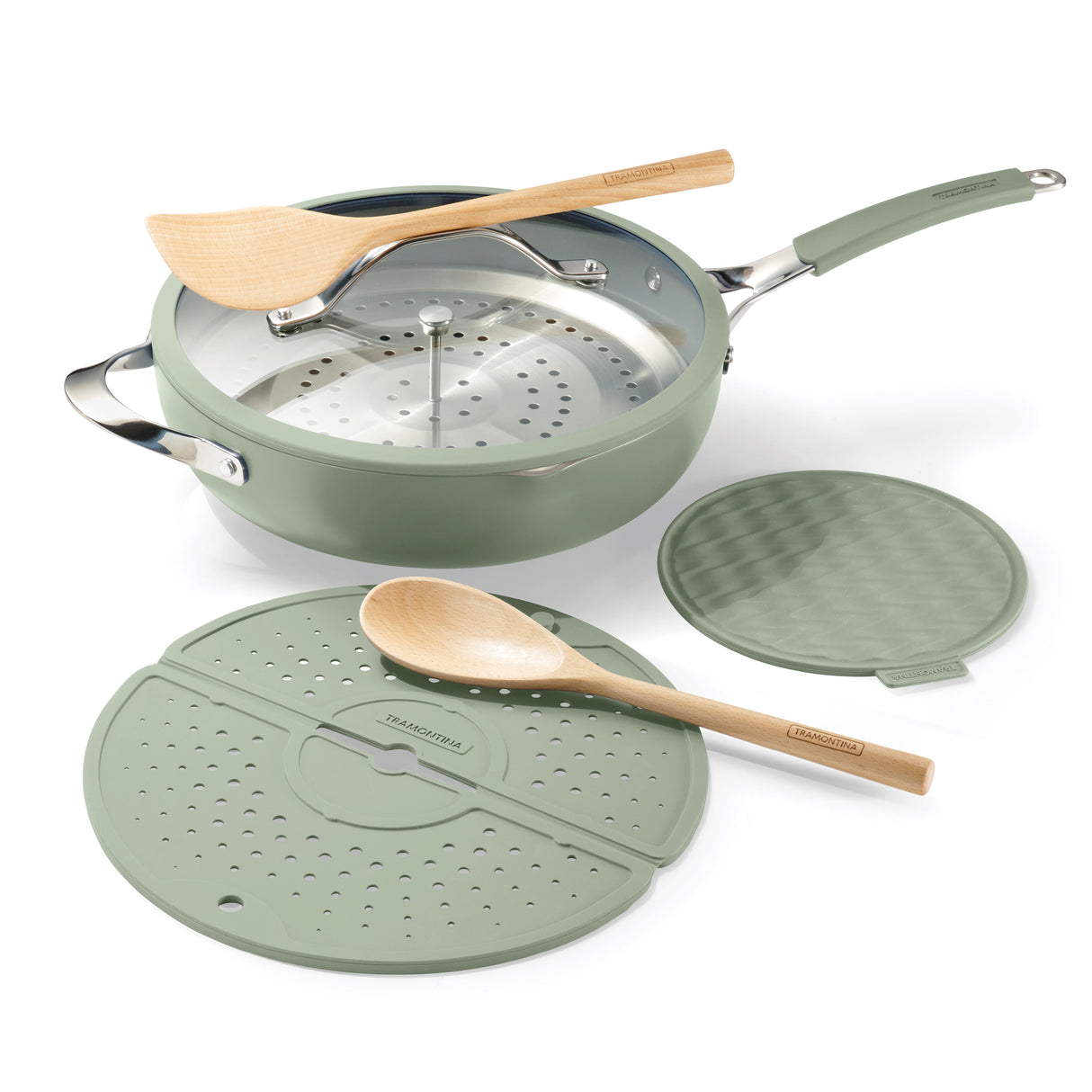 Vue All-in-One Plus Pan, Ceramic Nonstick, 7-Piece Set