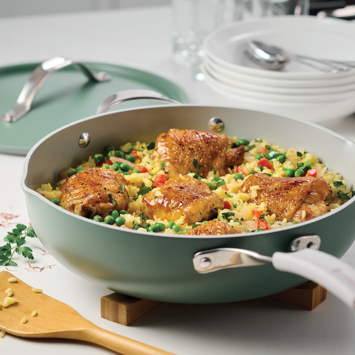 All in One Plus Pan, 5 Quart Ceramic Non Stick