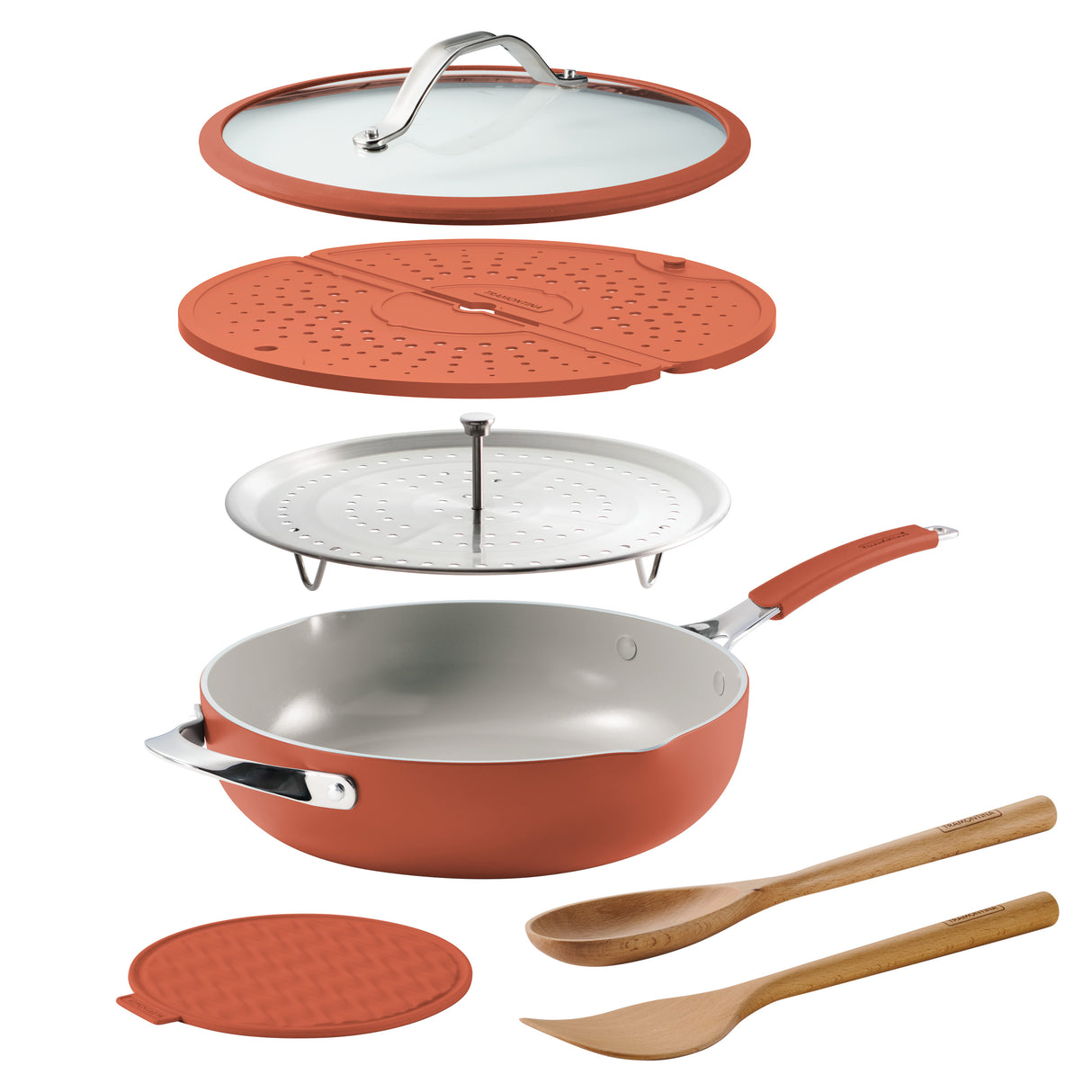 Vue All-in-One Plus Pan, Ceramic Nonstick, 7-Piece Set