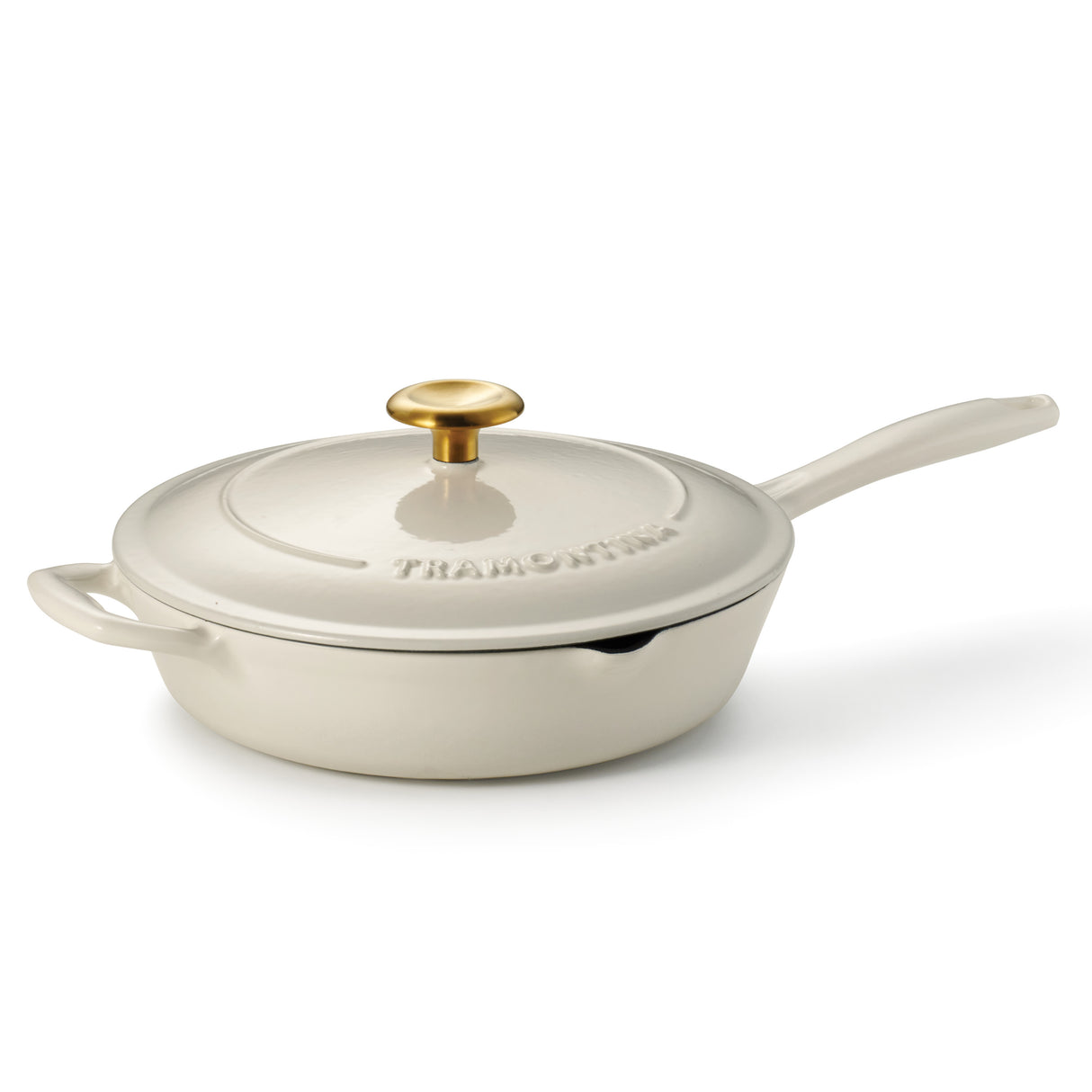 Bestow 10 Inch Enameled Cast-Iron Covered Skillet