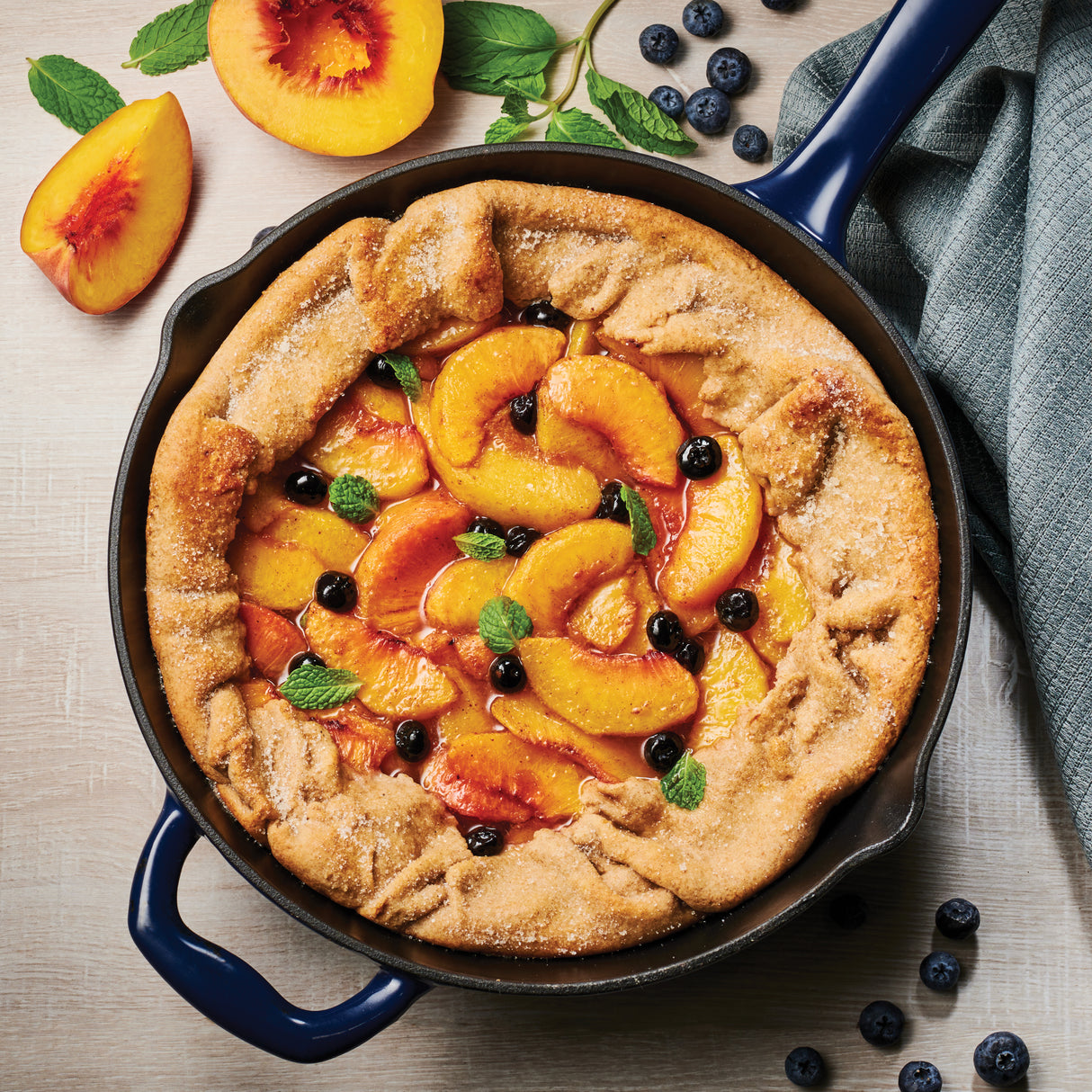 Bestow 10 in Enameled Cast-Iron Skillet - Gradated Cobalt