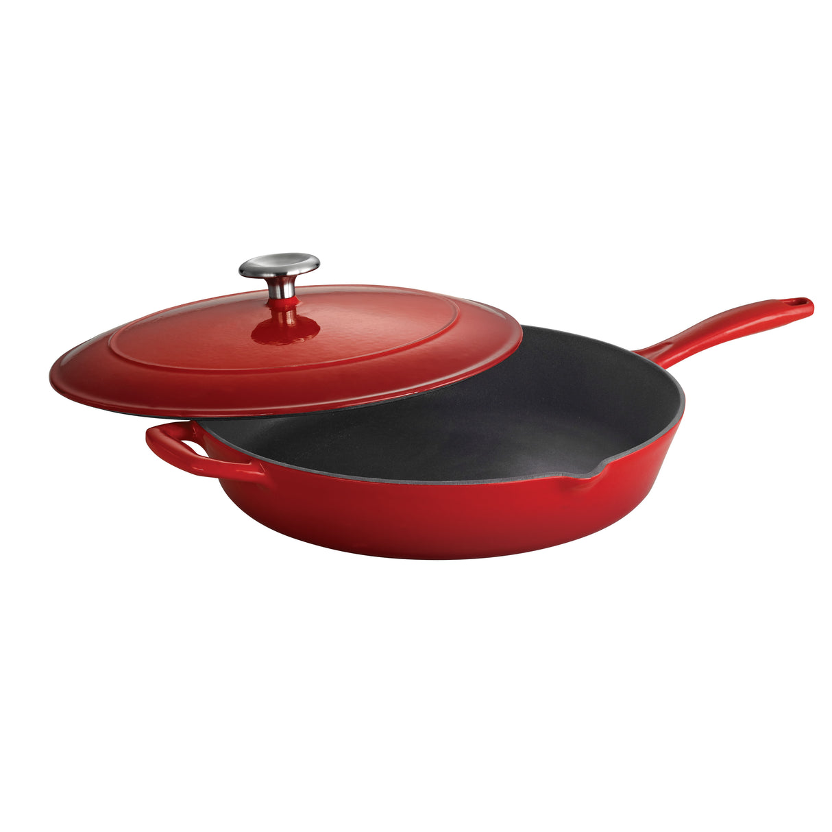 Bestow 12 Inch Enameled Cast Iron Skillet with Lid