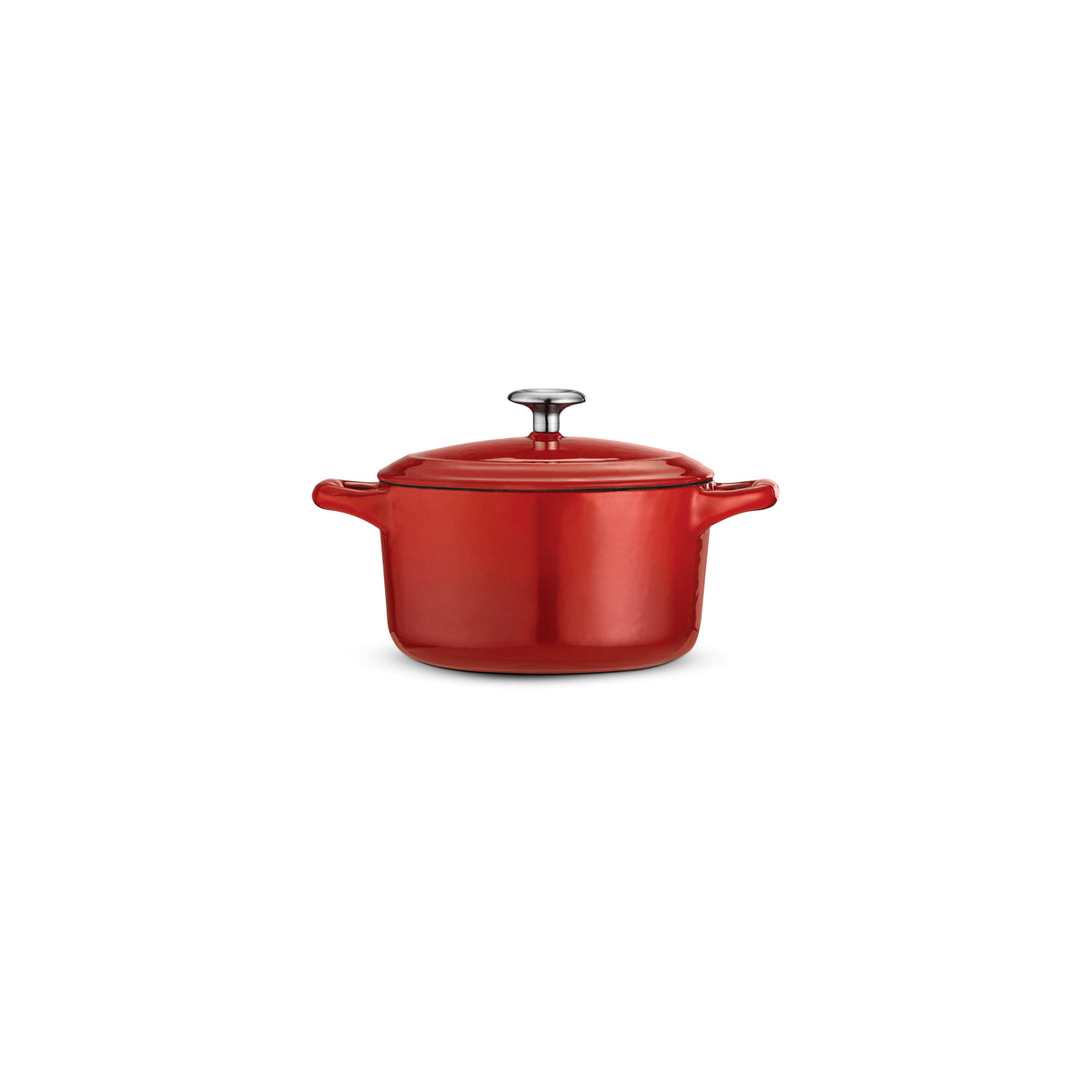 Bestow 24 oz Enameled Cast-Iron Covered Small Cocotte - Gradated Red