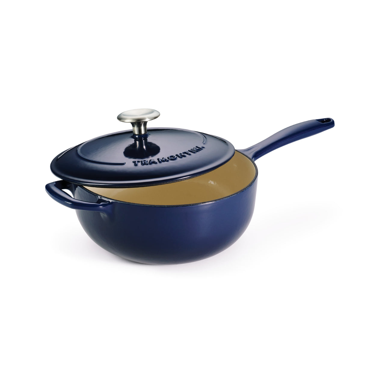Bestow 3 Quart Enameled Cast-Iron Covered Saucier