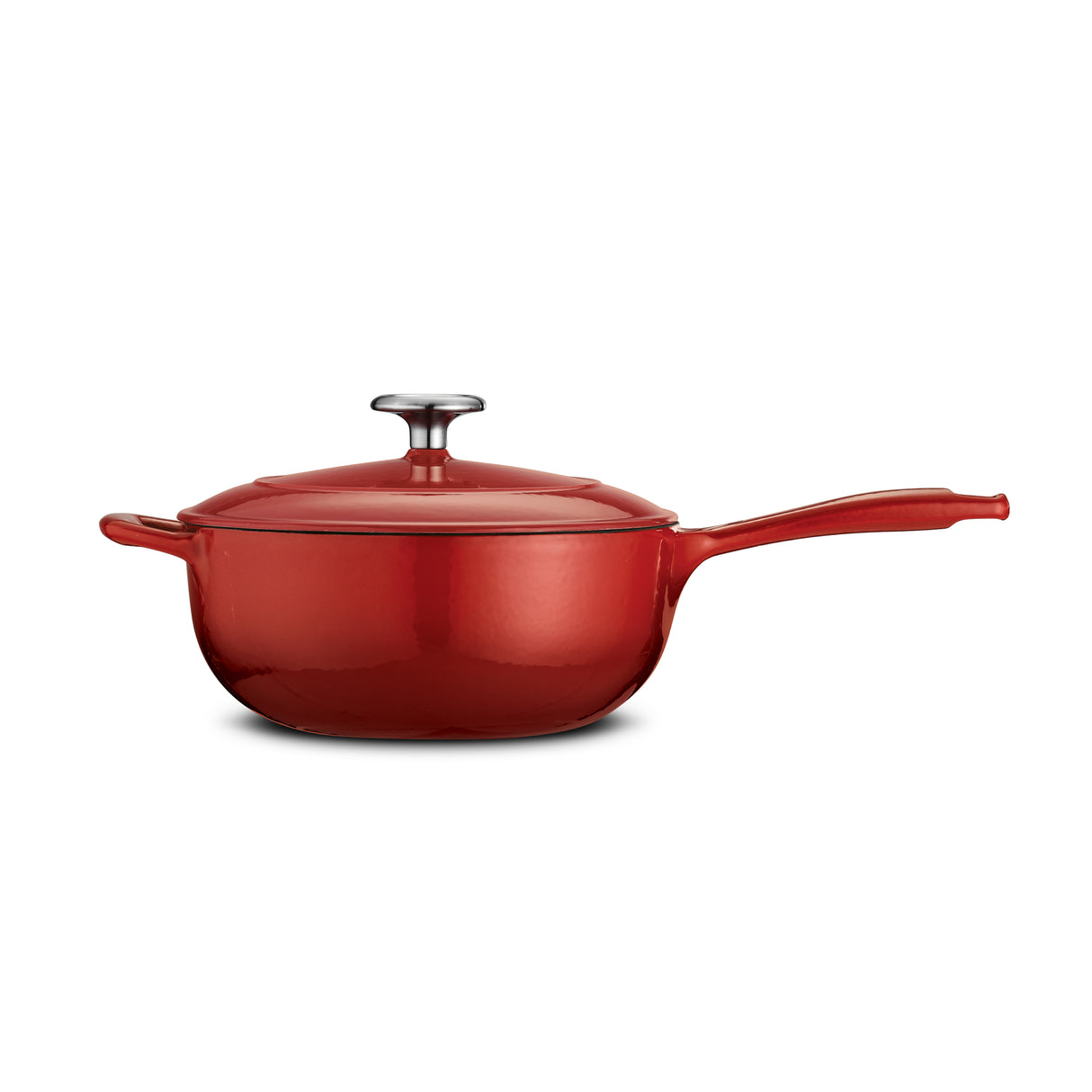 Bestow 3 Qt Enameled Cast-Iron Covered Saucier - Gradated Red