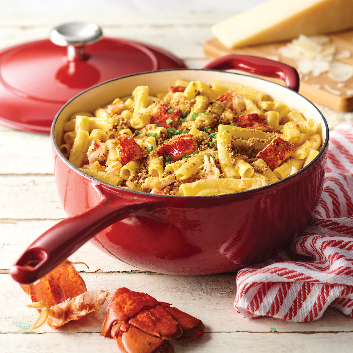 Bestow 3 Qt Enameled Cast-Iron Covered Saucier - Gradated Red