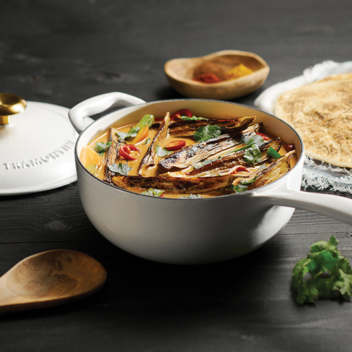 Bestow 3 Quart Enameled Cast-Iron Covered Saucier