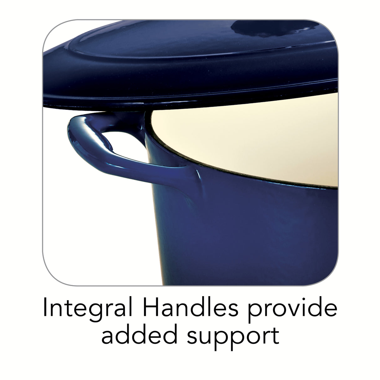 Bestow 5.5 Quart Enameled Cast-Iron Covered Oval Dutch Oven - Gradated Cobalt