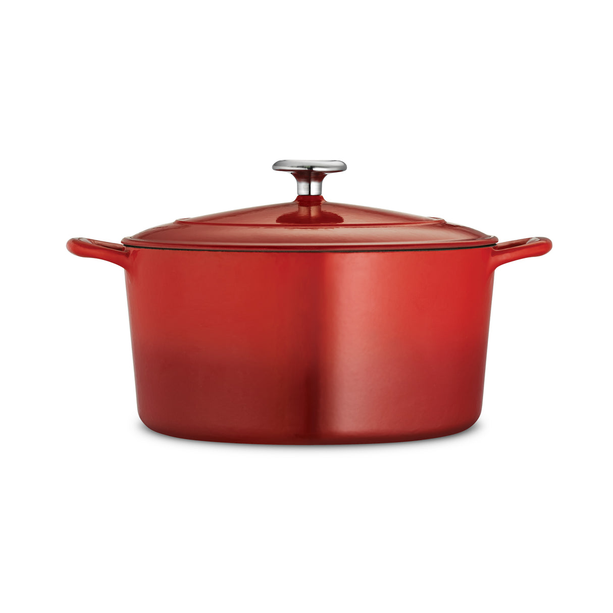 Bestow 6.5 Qt Enameled Cast-Iron Covered Round Dutch Oven - Gradated Red