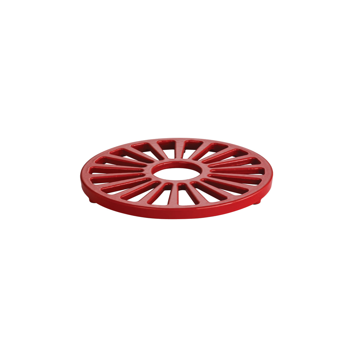 Bestow 7 in Enameled Cast-Iron Round Trivet - Gradated Red