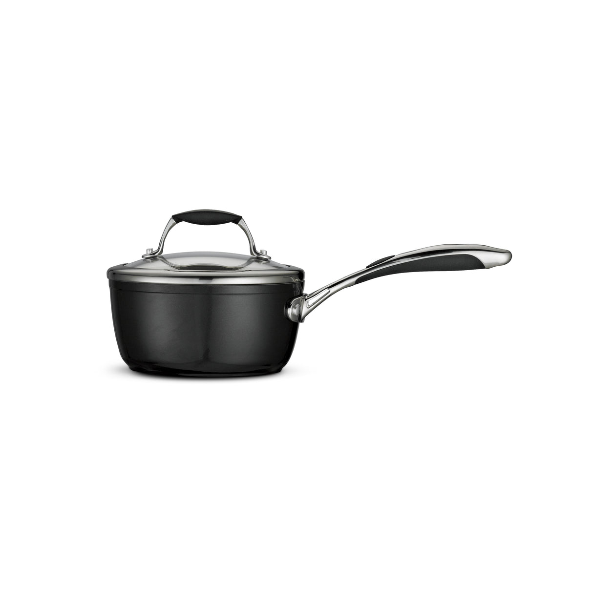 Ceramic Covered Sauce Pan - Black