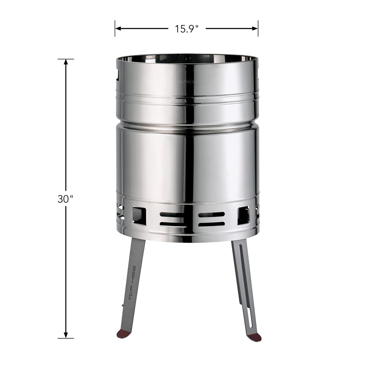 15.5 in Stainless Steel Round BBQ Charcoal Grill with Lid