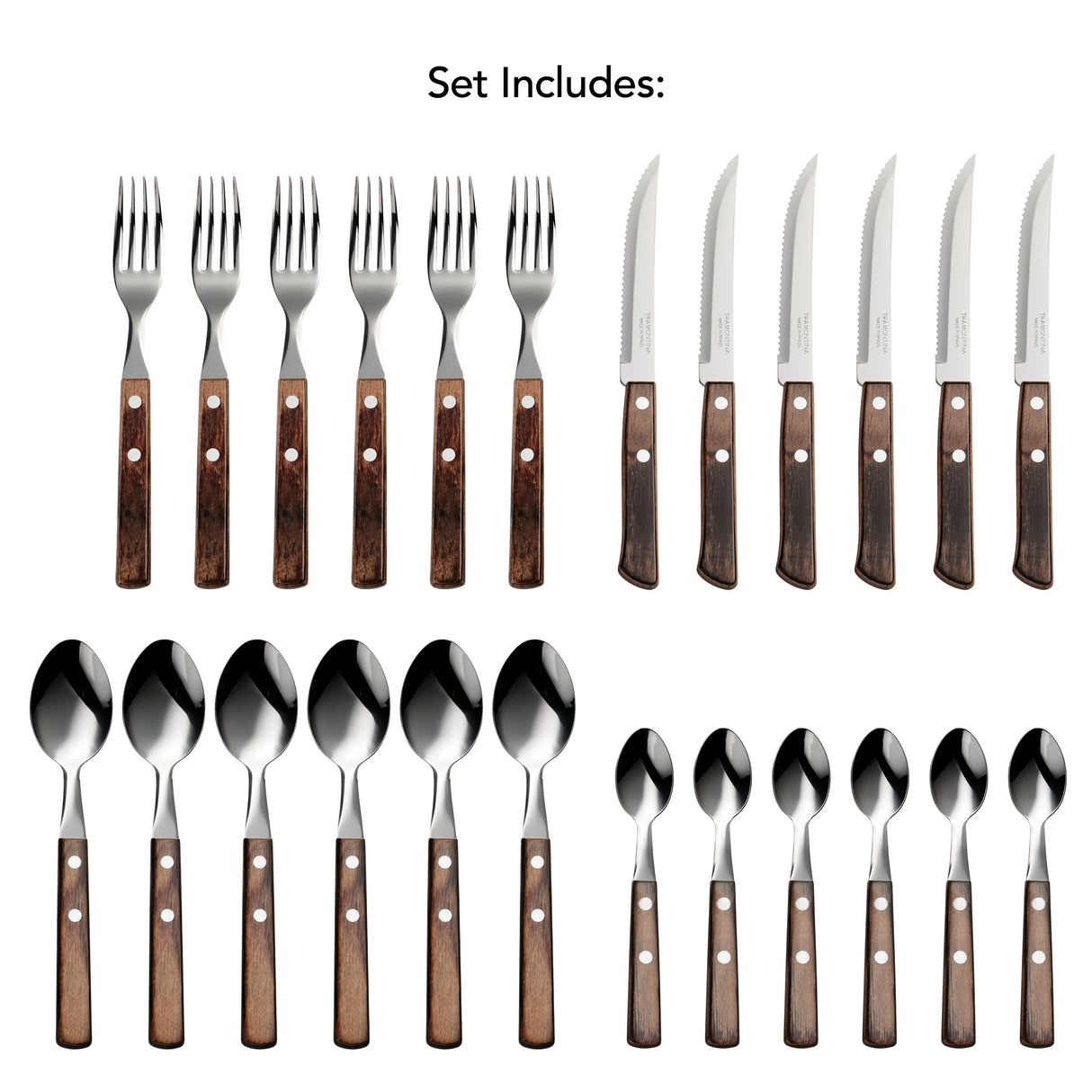 Churrasco BBQ 24 Piece Polywood Flatware Set