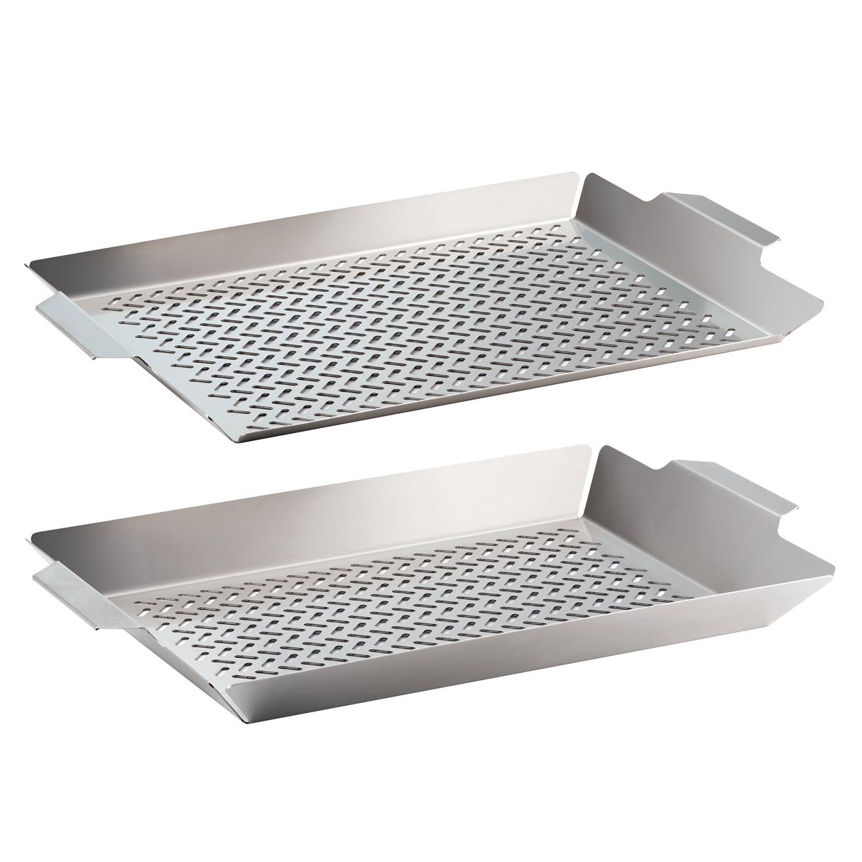 2 Piece Outdoor Roasting Grill Pan Set
