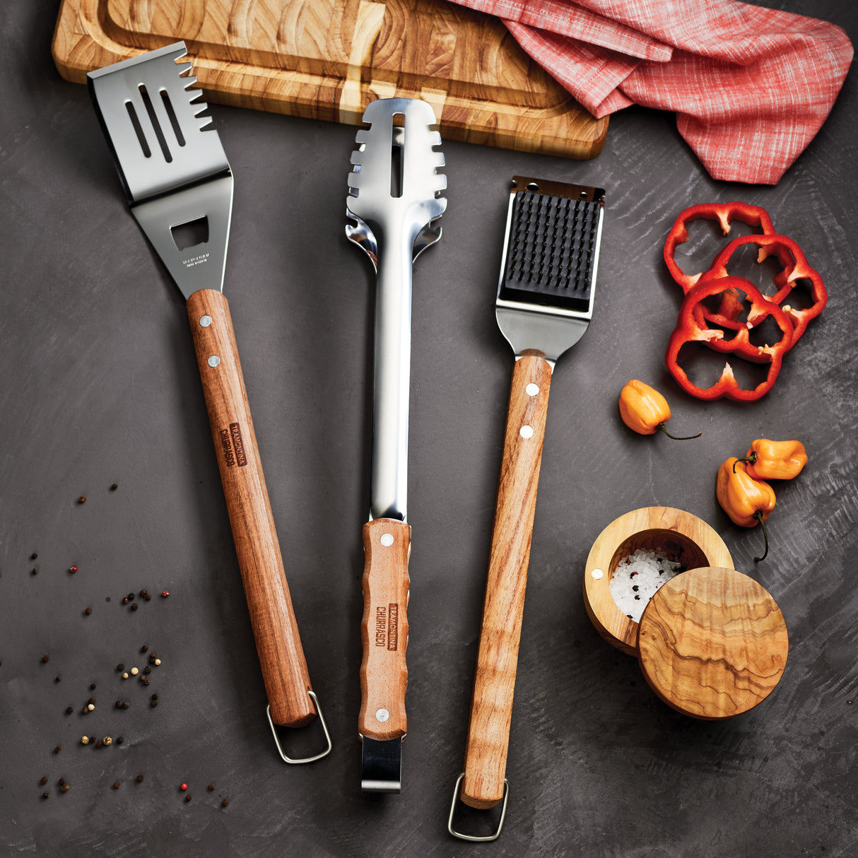 Churrasco BBQ 3 Piece Essential Tool Set