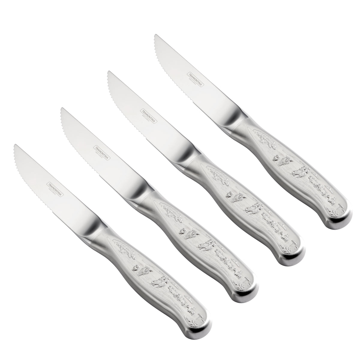 Churrasco BBQ 5 in Forged Embossed Steak Knife 4 Piece Set