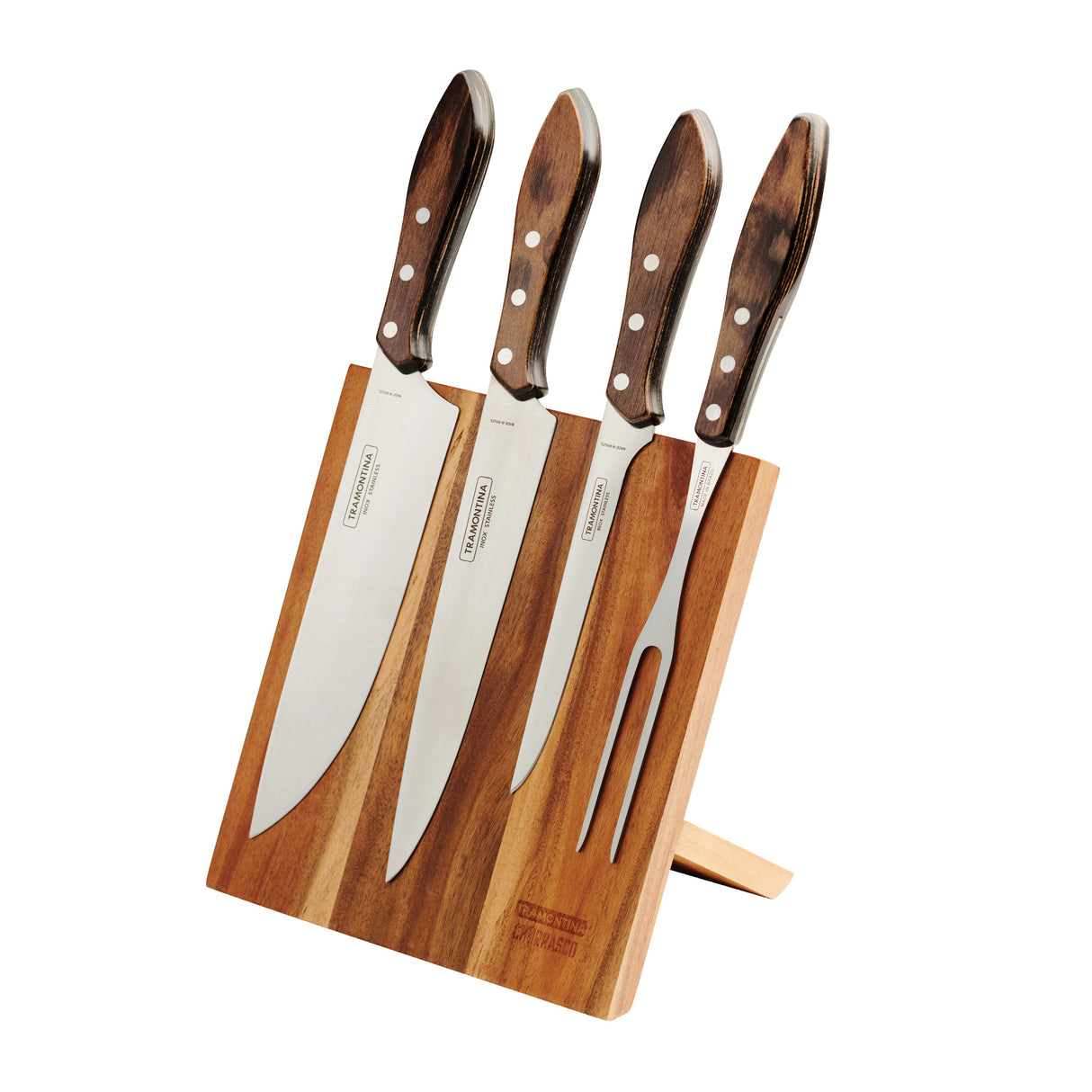 Churrasco BBQ 5 Piece Cutlery Set with Magnetic Block