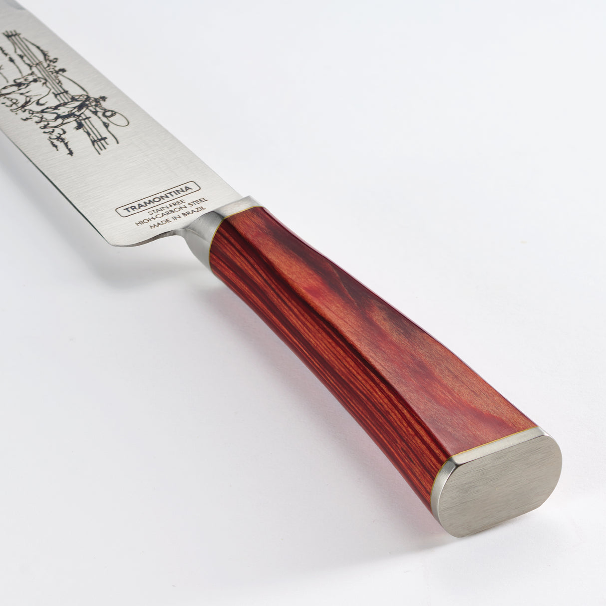 Churrasco BBQ 7 in Gaucho Style Knife with Leather Sheath