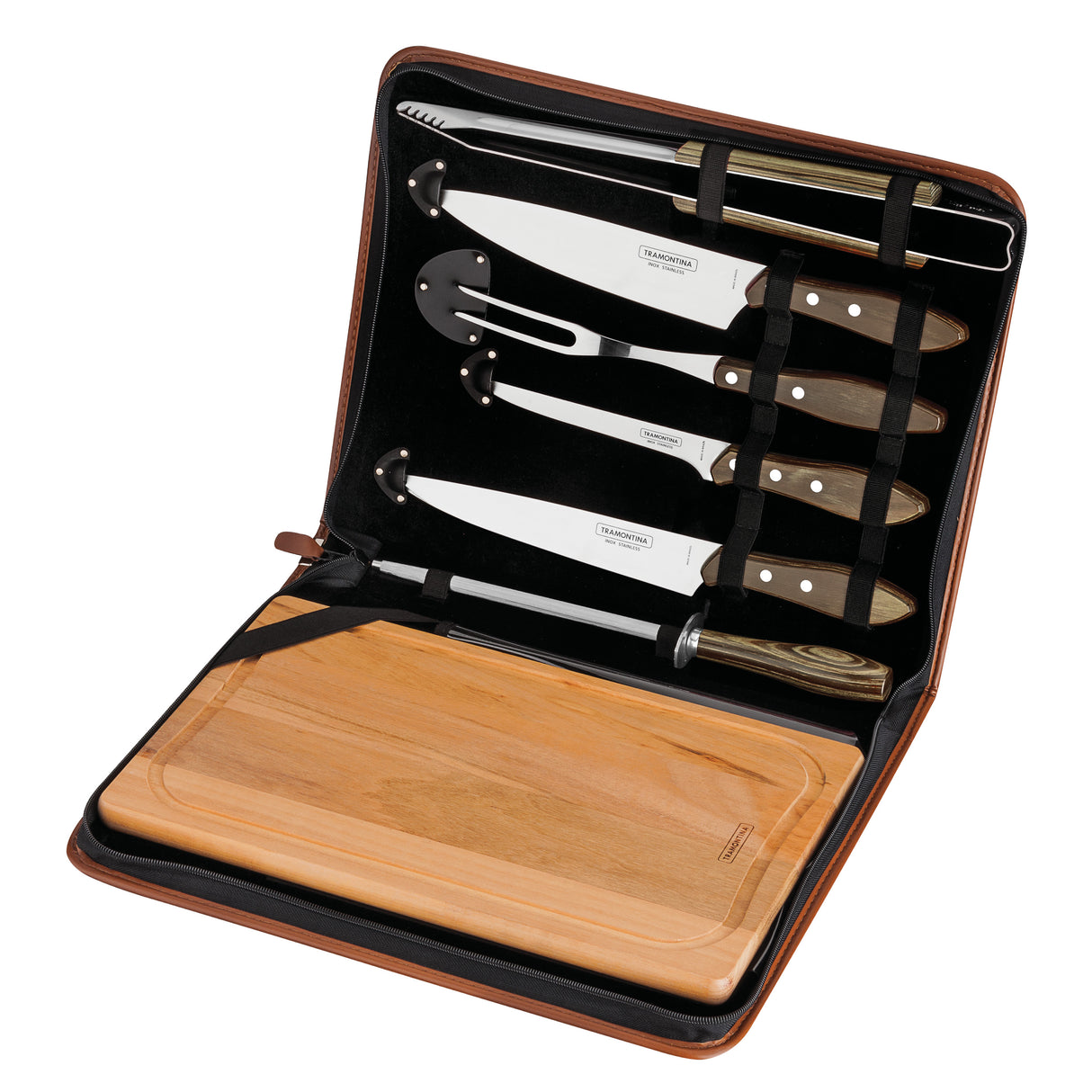 Churrasco BBQ 8 Piece Carving Set with Carry Case
