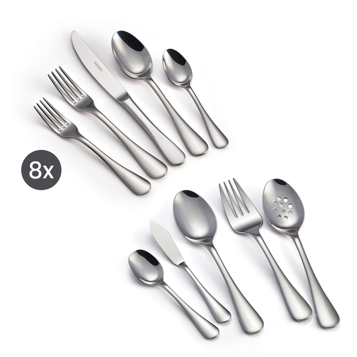 Classic 18/10 Stainless Steel 45 Piece Flatware Set