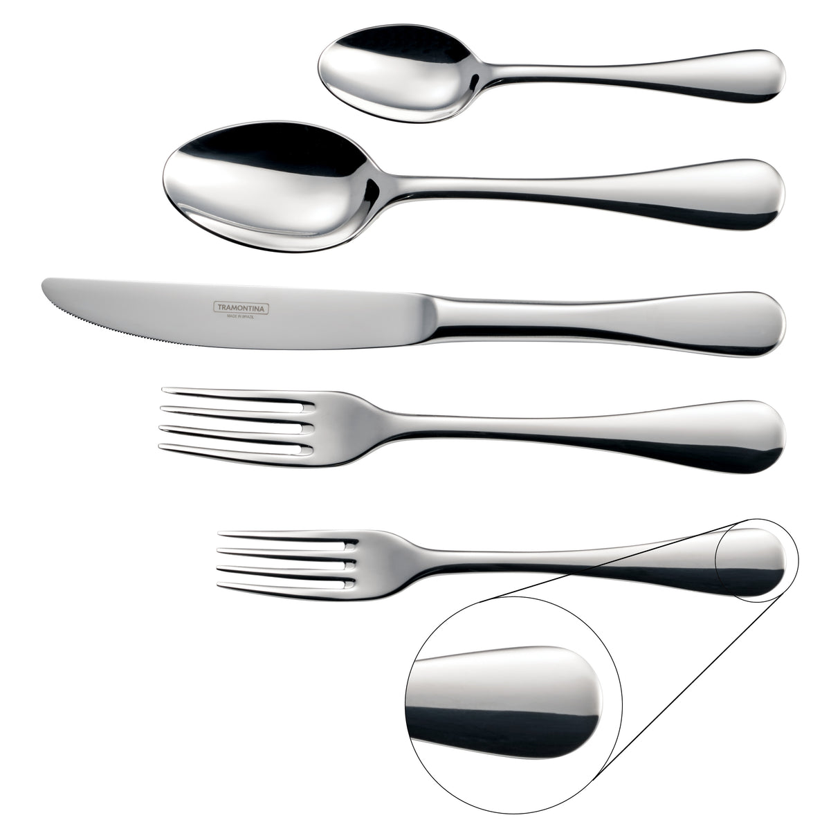 Classic 18/10 Stainless Steel 45 Piece Flatware Set