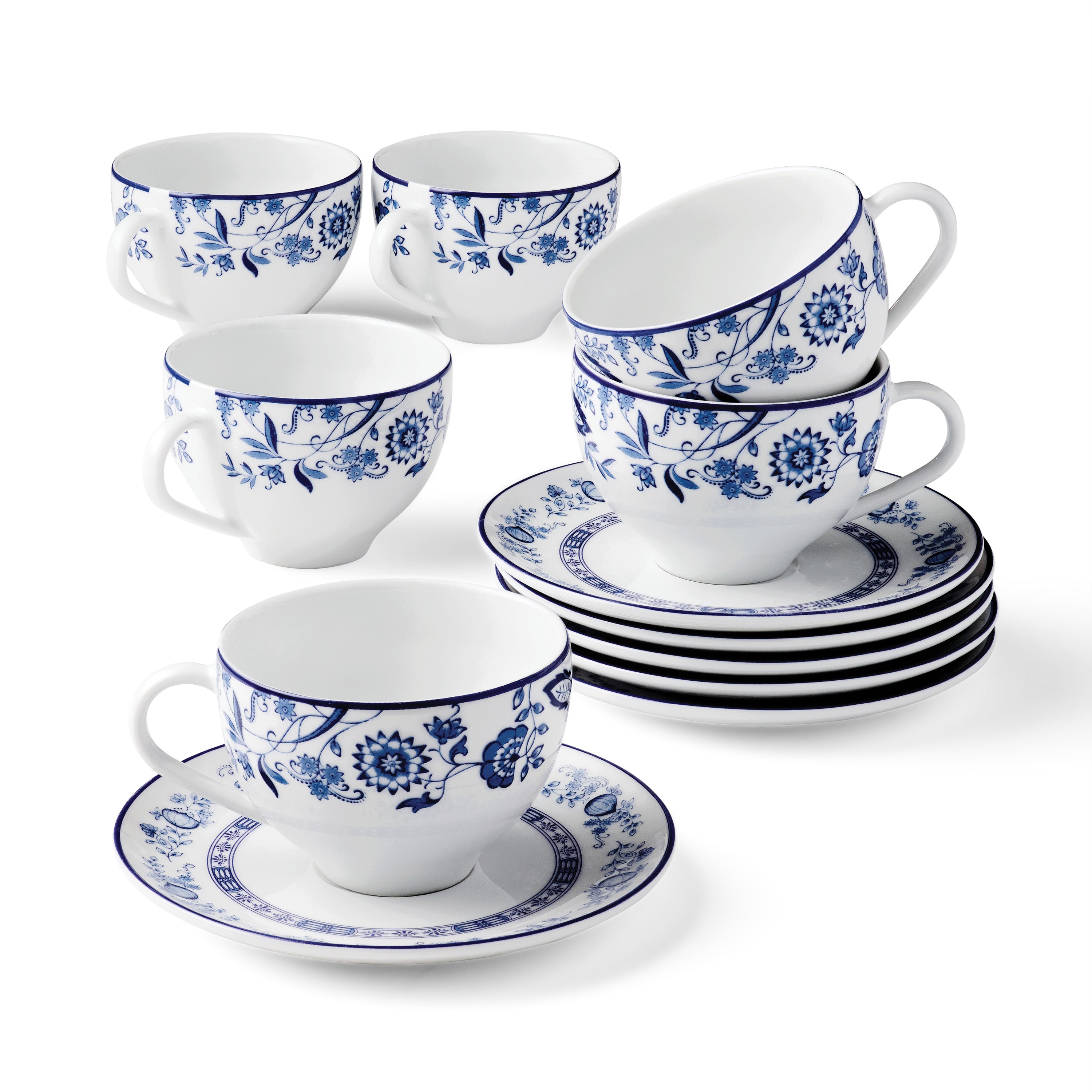 Dulce 8.5 ounce Tea Cup and Saucer 6 Piece Set – Tramontina USA