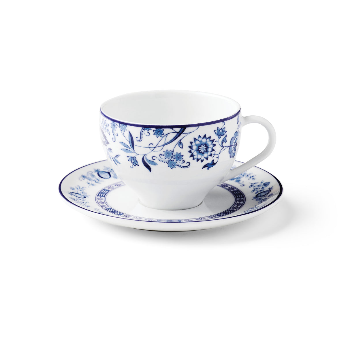 Dulce 8.5 ounce Tea Cup and Saucer 6 Piece Set