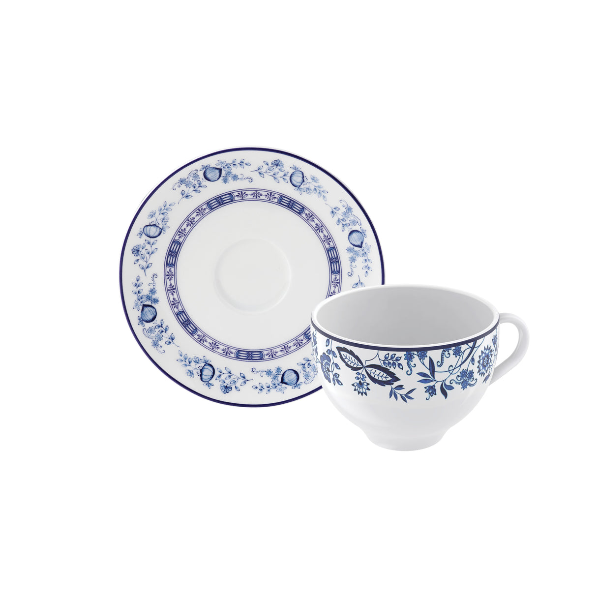 Dulce 8.5 ounce Tea Cup and Saucer 6 Piece Set
