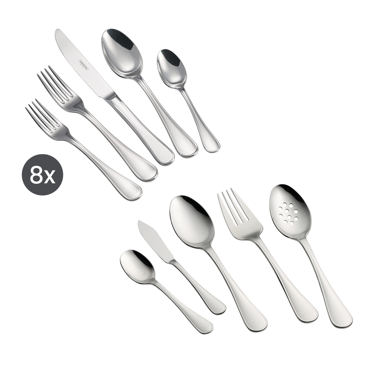 Firenze 18/10 Stainless Steel 45 Piece Flatware Set