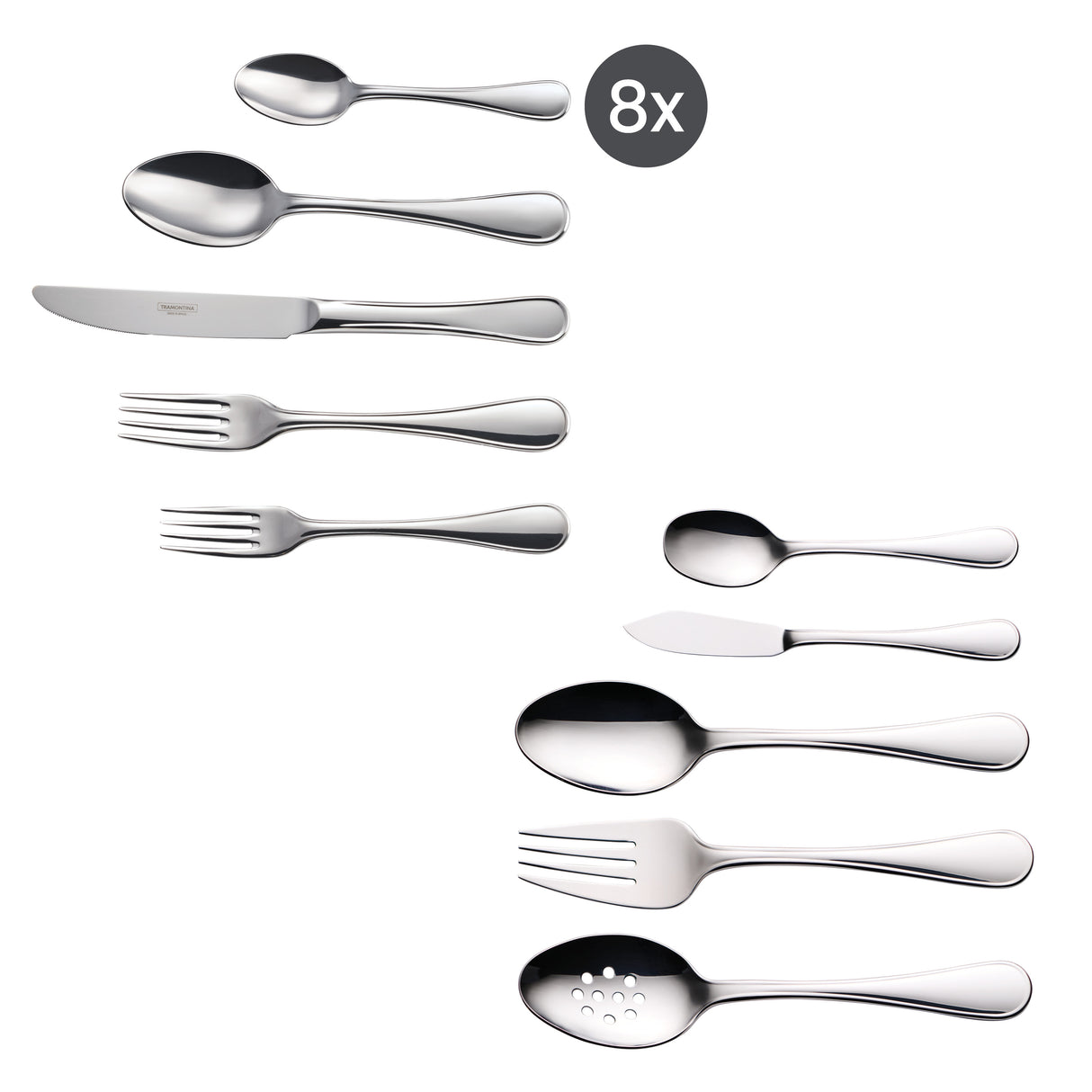 Firenze 18/10 Stainless Steel 45 Piece Flatware Set