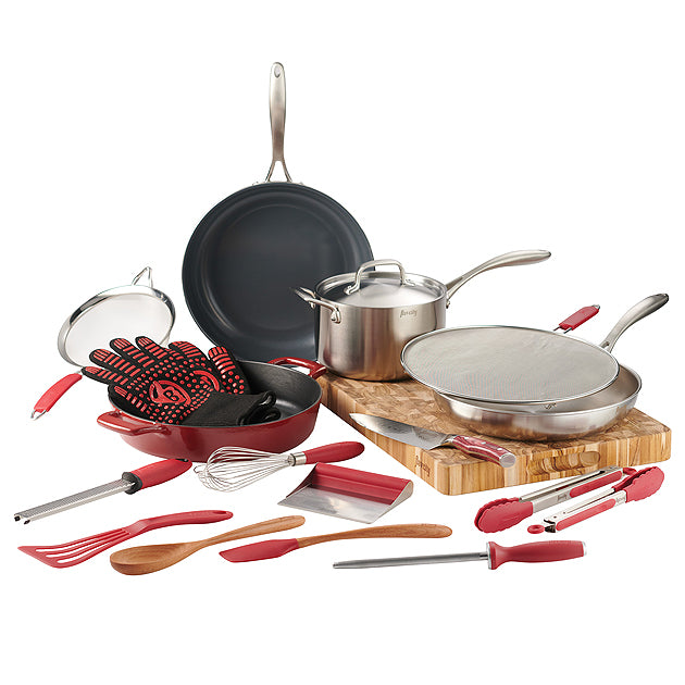 FlavCity 19 Piece Essential Cookware Set