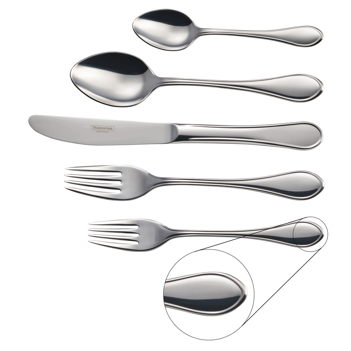 Italy 18/0 Stainless Steel 20 Piece Flatware Set