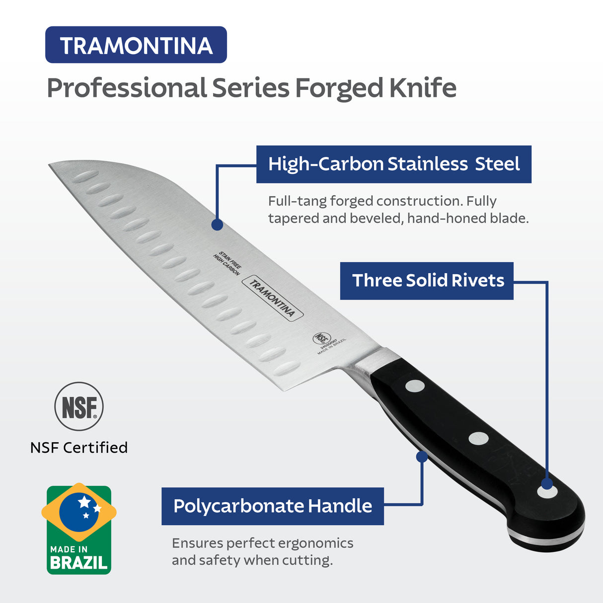 Professional 7 Inch Forged Santoku Knife