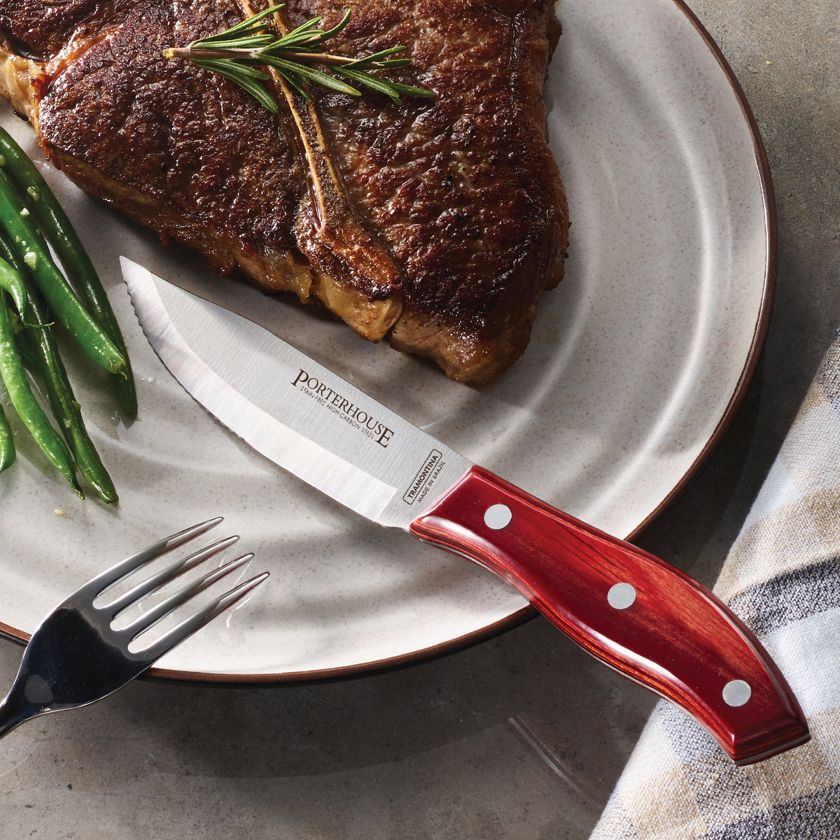 Porterhouse 4 Piece - 5 in Steak Knife Set - Pointed