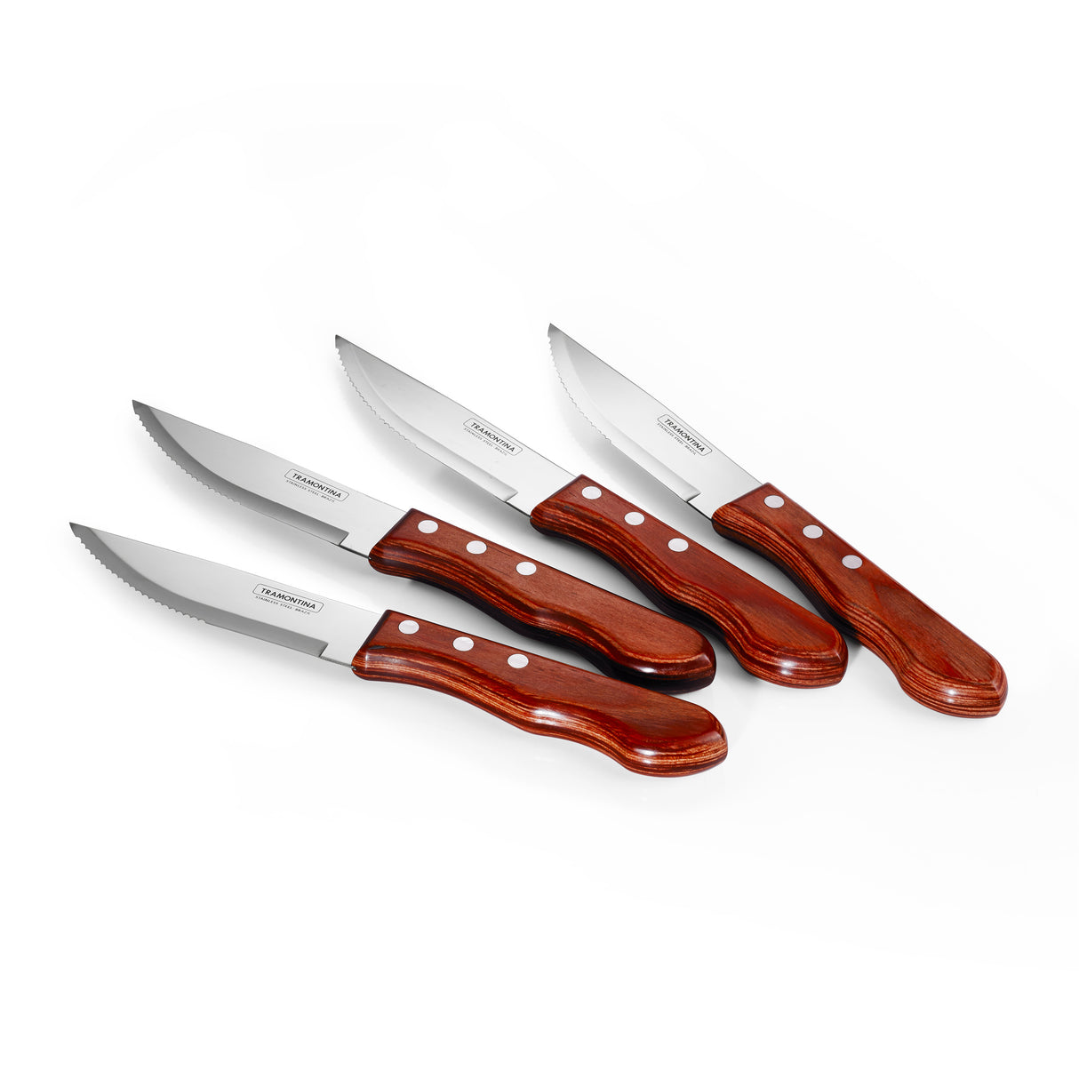 Porterhouse 5 Piece Steak Knife Set - Pointed - w/Hardwood Counter Block