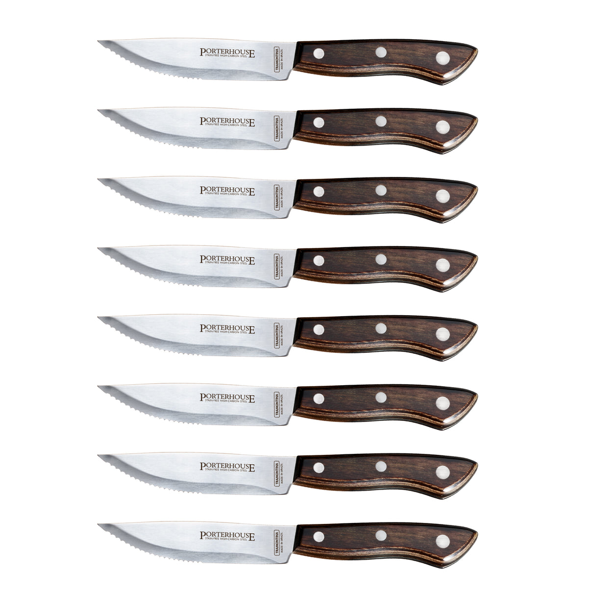 Porterhouse 8 Piece Steak Knife Set - Pointed